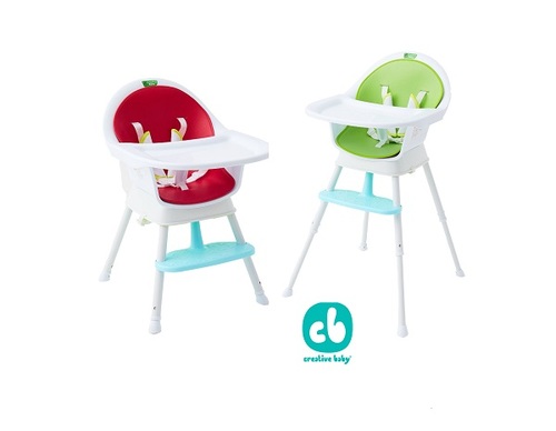 Creative Baby 創寶貝 三合一成長型餐椅 ( 綠色/ 紅色 ) (Sprout 3 in 1 Hi-Lo Chair)  |寶寶哺育|餐椅｜餐搖椅｜學習椅